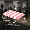 100% Bamboo Gym Towels , Cabana Stripe – Pack of 3