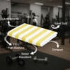 100% Bamboo Gym Towels , Cabana Stripe – Pack of 3