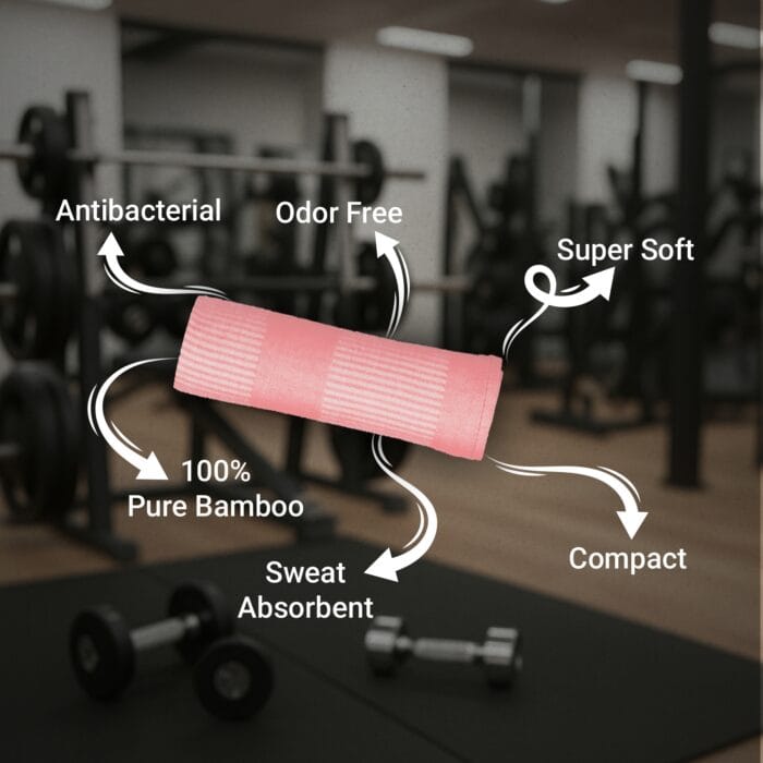 100% Bamboo Gym Towels , Pin Stripe – Pack of 3