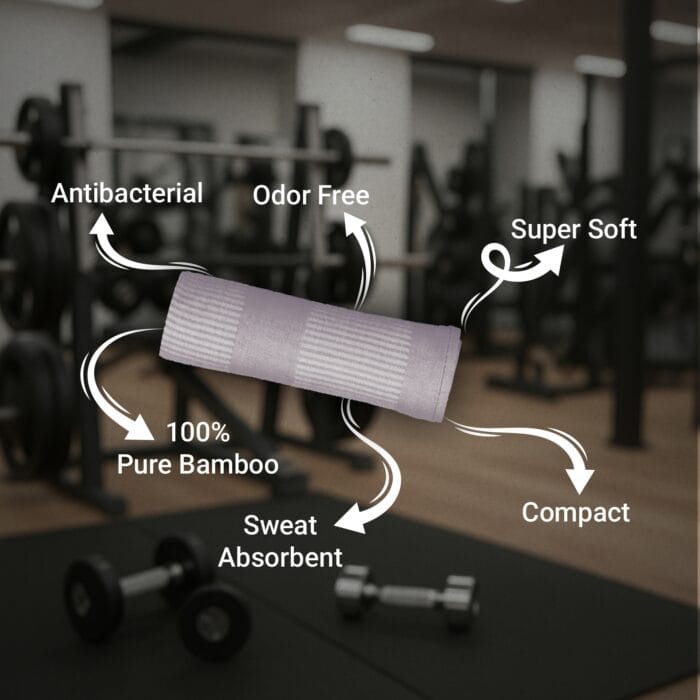 100% Bamboo Gym Towels , Pin Stripe – Pack of 3