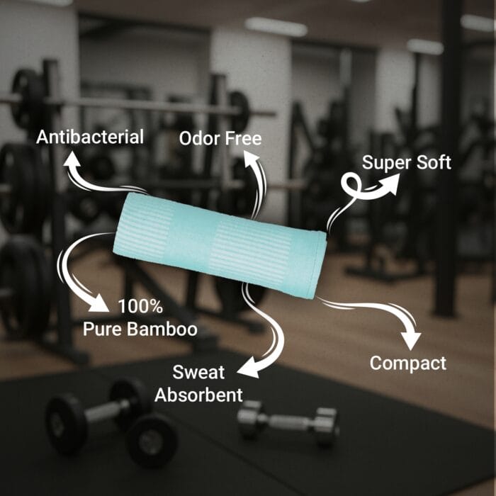 100% Bamboo Gym Towels , Pin Stripe – Pack of 3