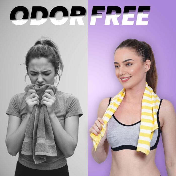 100% Bamboo Gym Towels , Cabana Stripe – Pack of 3