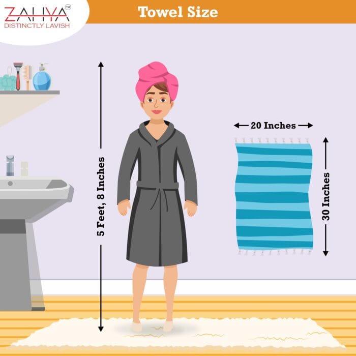 100% Bamboo Gym Towels, Ladder Stripe – Pack of 3