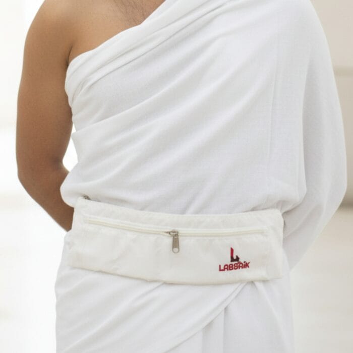 Ihram Belt Pack of 2 – Adjustable Waist Belt with Secure Zipper Pocket for Hajj & Umrah