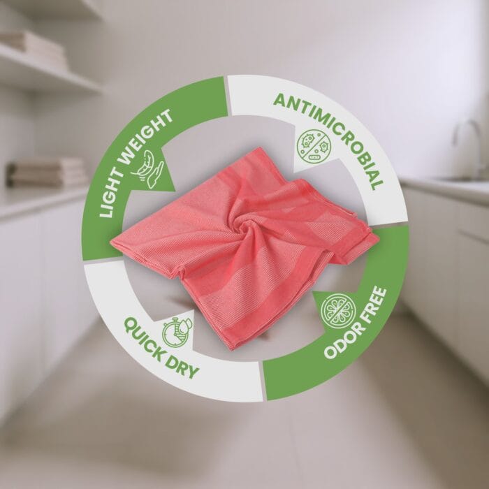 100% Pure Bamboo Bath Towel – Pin Stripe, Soft & Eco-Friendly