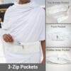 Ihram Belt Pack of 2 – Adjustable Waist Belt with Secure Zipper Pocket for Hajj & Umrah