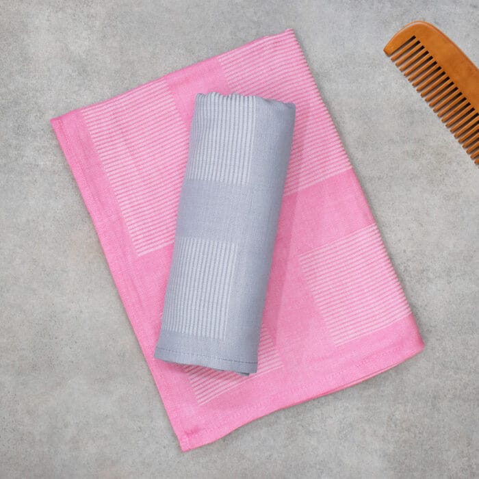 100% Pure Bamboo Bath Towel – Pin Stripe, Soft & Eco-Friendly