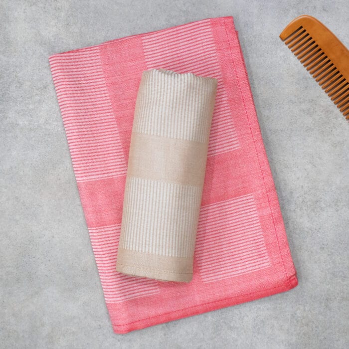 100% Pure Bamboo Bath Towel – Pin Stripe, Soft & Eco-Friendly