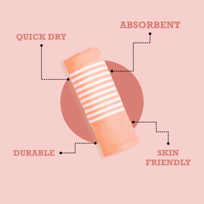 Natural Cotton Bath Towel 27x42 Inch, Pack of 2