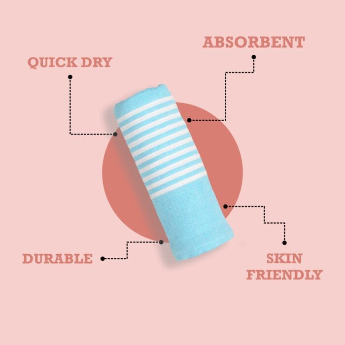 Pure Cotton Bath Towels 30x60 Inch, Pack of 2