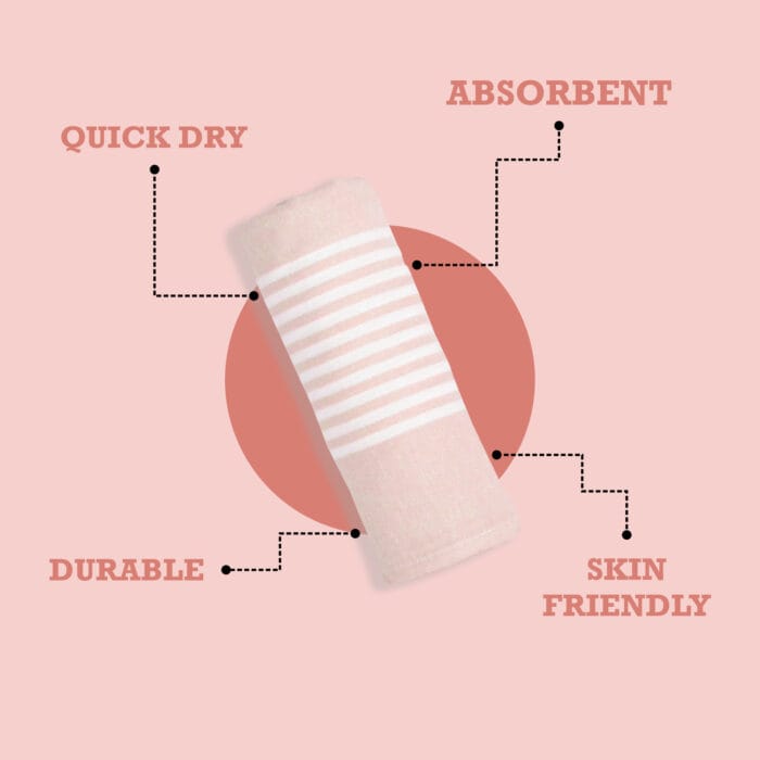 Pure Cotton Bath Towels 30x60 Inch, Pack of 2