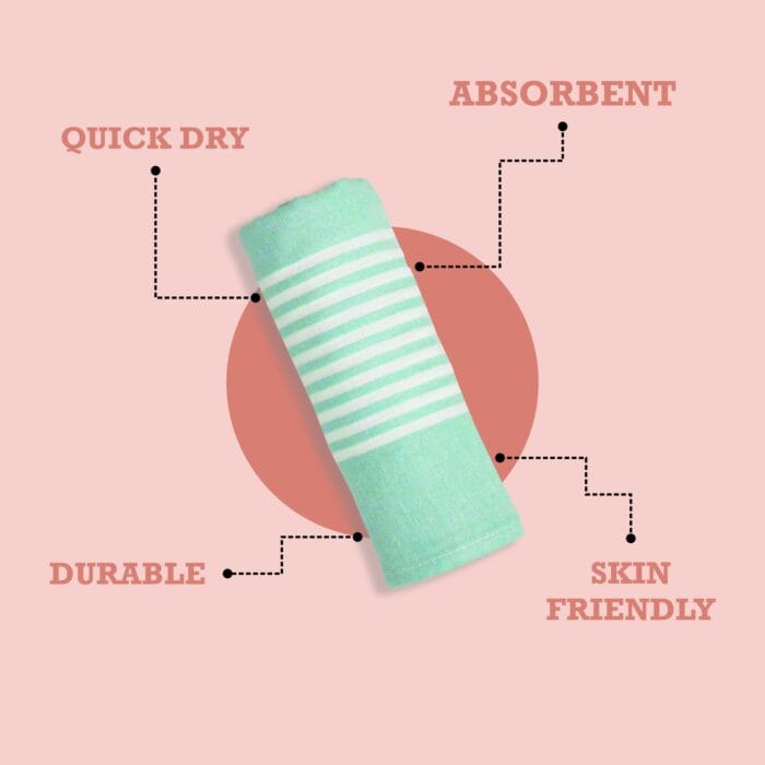 Pure Cotton Bath Towels 30x60 Inch, Pack of 2