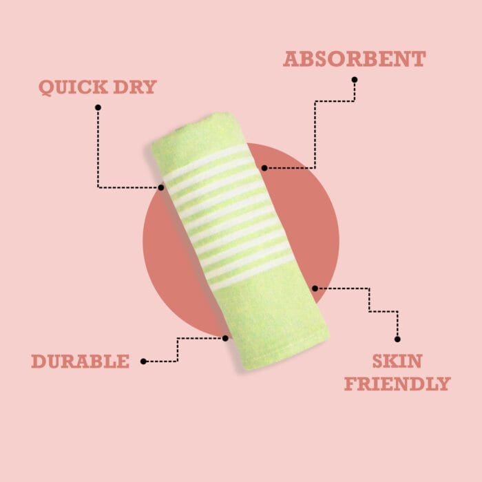 Natural Cotton Bath Towel 27x42 Inch, Pack of 2