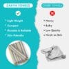 100% Cotton Bath Towels 30x60 Inch, Pack of 2, Quick Dry
