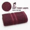Terry Cotton Hand Towels Pack of 6 – 14x21 Inches