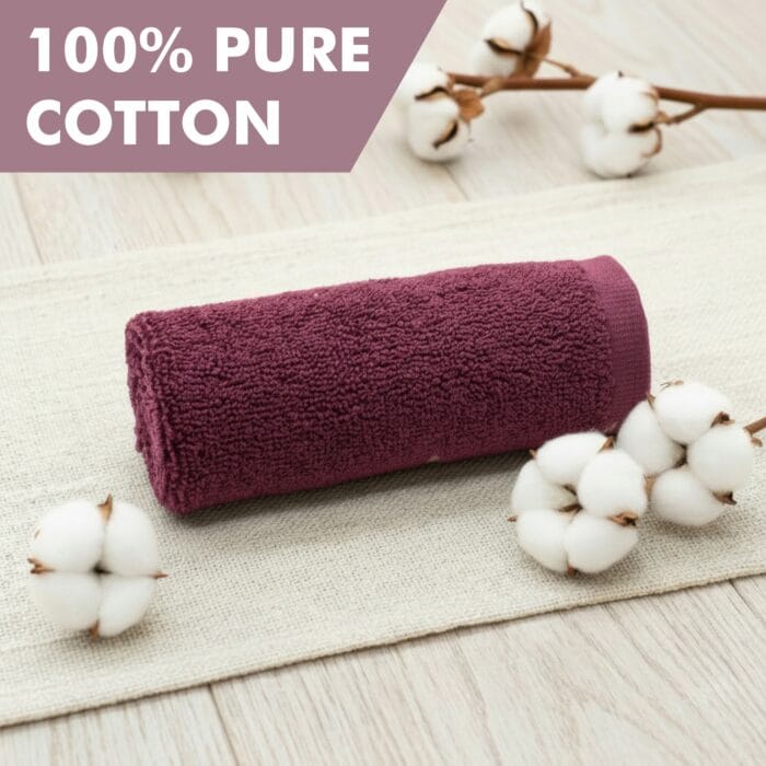 100% Cotton Terry Face Towels Pack of 6 – 12x12 Inches