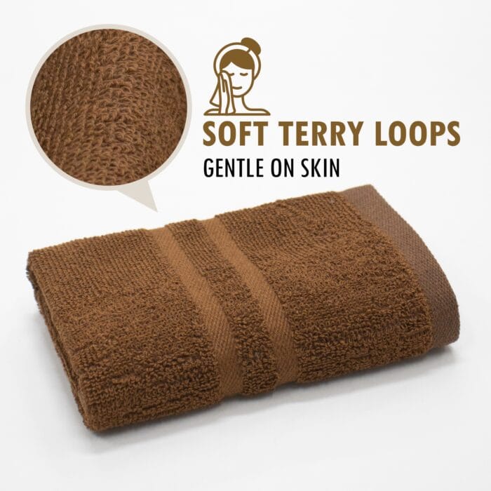 Terry Cotton Hand Towels Pack of 6 – 14x21 Inches