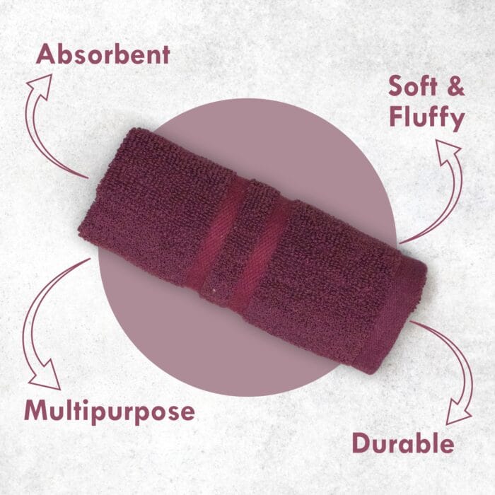 Terry Cotton Hand Towels Pack of 6 – 14x21 Inches