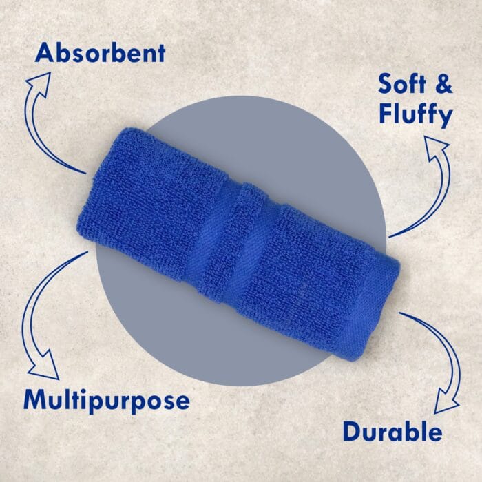 Terry Cotton Hand Towels Pack of 6 – 14x21 Inches