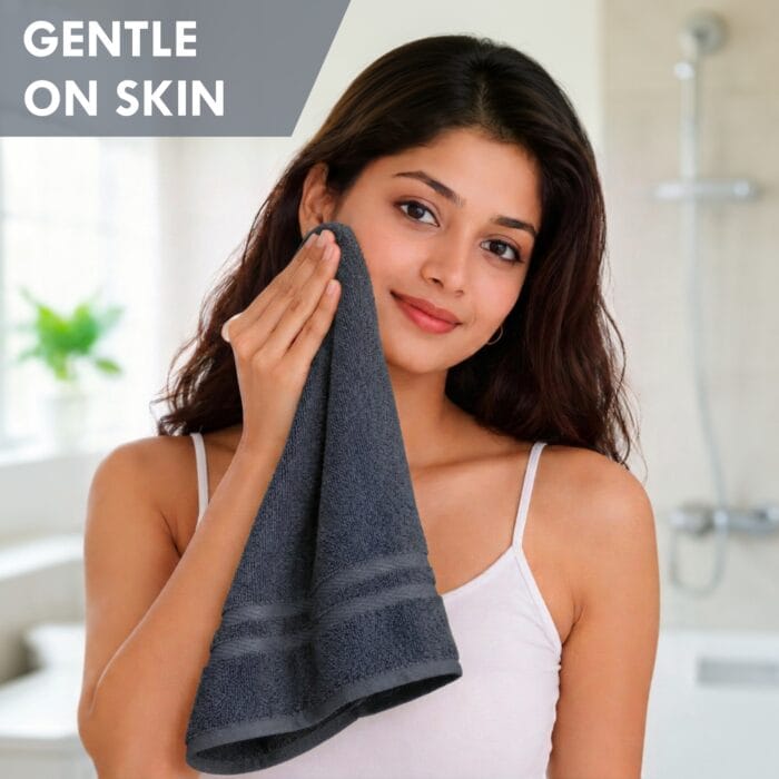 Terry Cotton Hand Towels Pack of 6 – 14x21 Inches