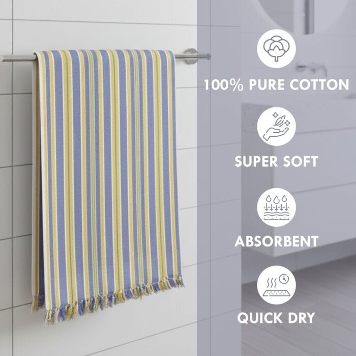 100% Cotton Bath Towels 30x60 Inch, Pack of 2, Quick Dry
