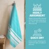 100% Pure Bamboo Bath Towel Highly Absorbent – Soft, Eco-Friendly