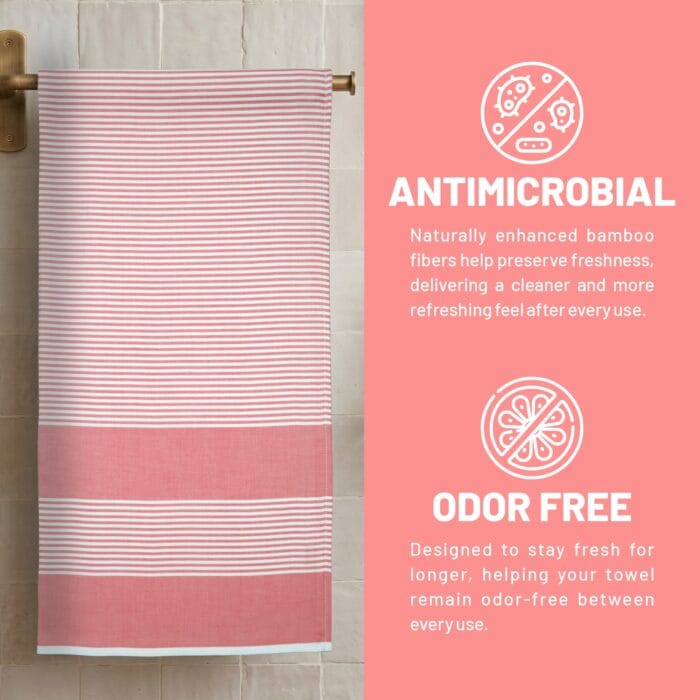 100% Pure Bamboo Bath Towel Highly Absorbent – Soft, Eco-Friendly
