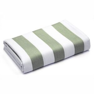 100% Pure Bamboo Bath Towel – Cabana Stripe, Soft & Eco-Friendly