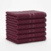 Zahya Terry Hand Towel – Maroon – Pack of 6 Zahya 100% pure cotton terry hand towel in wine color, pack of 6, stacked, soft and highly absorbent, 14x21 inch