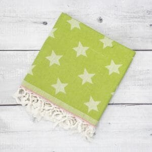 100% Pure Cotton Turkish Style Bath Towels - Yellow Green