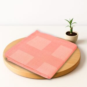100% Pure Bamboo Bath Towels – Pin Stripe - Coral
