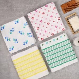 Floral Giza Cotton Bath Towel – Ultra-Soft, Feather Light