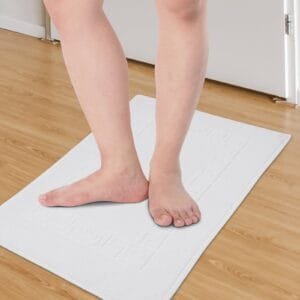 Terry Cotton Bath Mat Set of 2 – 750 GSM, Absorbent - White