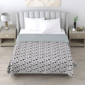 100% Pure Cotton 3-Layer Reversible Dohar – Printed & Breathable