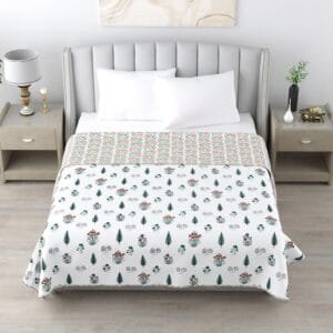 100% Pure Cotton 3-Layer Reversible Dohar – Printed & Breathable