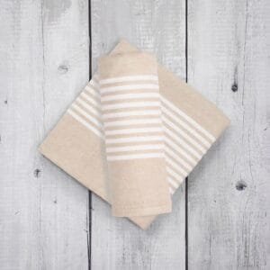 Natural Cotton Bath Towel 27x42 Inch, Pack of 2 – Soft and Absorbent - Almond Cream