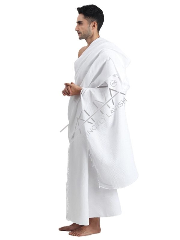 Picture4-scaled-1.jpg Honeycomb Cotton Ehram for Men – Hajj & Umrah