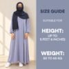 Abaya - Womens Ihram Dress for Hajj & Umrah - XL - Grey