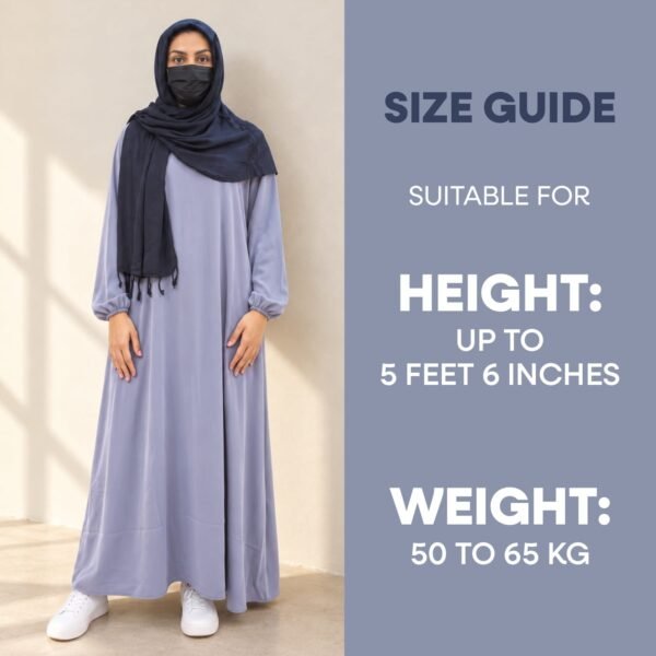 Abaya - Womens Ihram Dress for Hajj & Umrah - XL - Grey