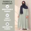 03 Abaya - Womens Ihram Dress for Hajj & Umrah - XXL - Pista Green