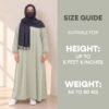 08 Abaya - Womens Ihram Dress for Hajj & Umrah - XXL - Pista Green