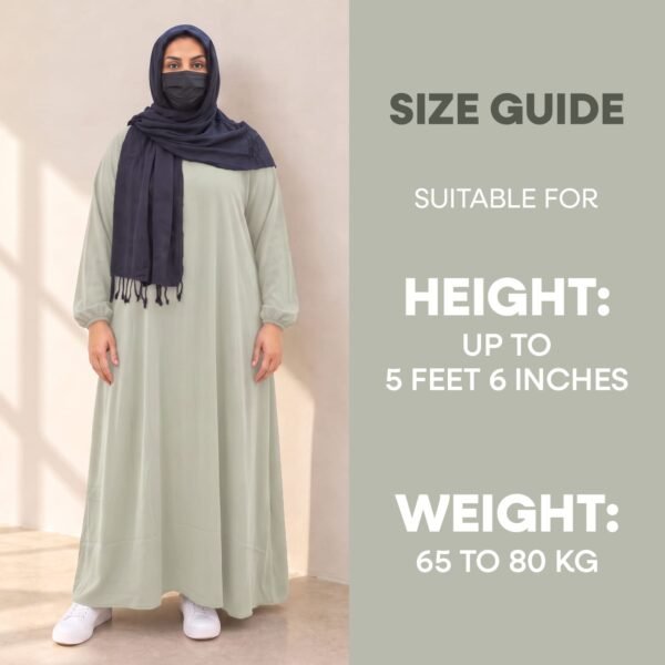08 Abaya - Womens Ihram Dress for Hajj & Umrah - XXL - Pista Green